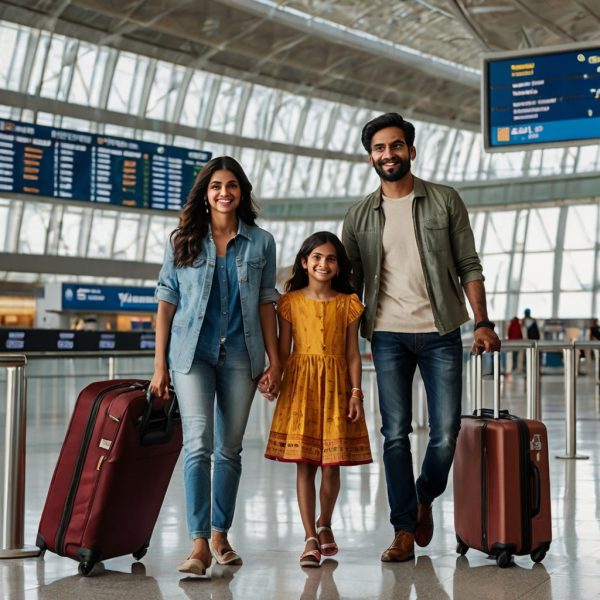 couple at airport for immigrations couple at airport for immigrations